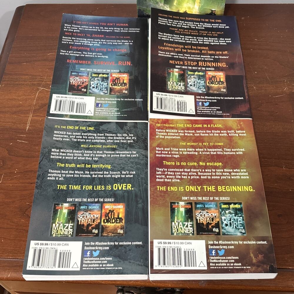 The Maze Runner Series by James Dashner 4 Paperbacks Boxed Set - Picture 7 of 11